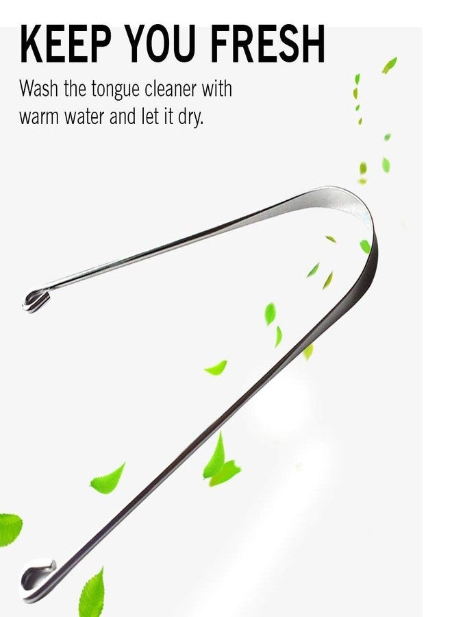 QIMACPLUS Pure Surgical Grade Stainless Steel Tongue Cleaner for Kids and Adults |For Daily Oral Dental Hygiene Fresh Breath And Health Set of 12 - Image 3